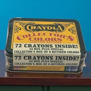 Crayola Collectors Colors Limited Edition Tin 72 Crayons Inside 8 Retired Colors